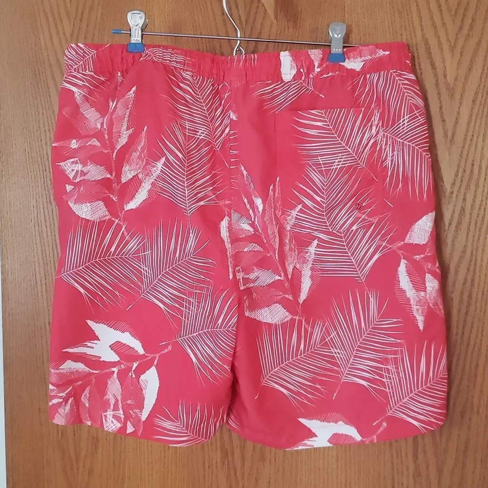NWOT Michael Kors Hawaiian Palm Leaf Print Swim Trunks Sz L
